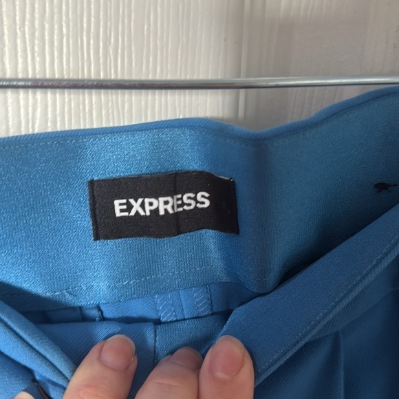 Express Teal Pleated Trousers size 6 ankle taper - Picture 2 of 3